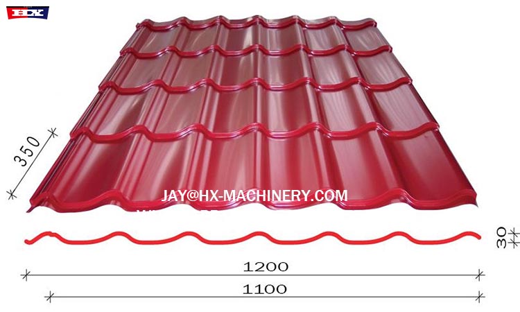 1200 glazed sheet roll forming machine