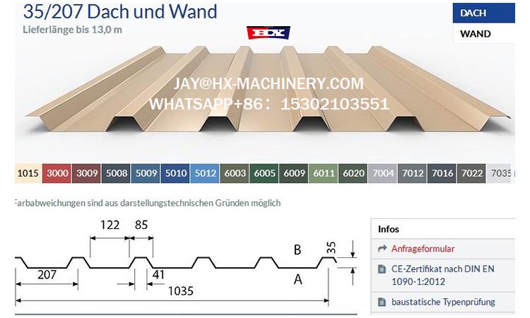 T35 metal roof tile making machine