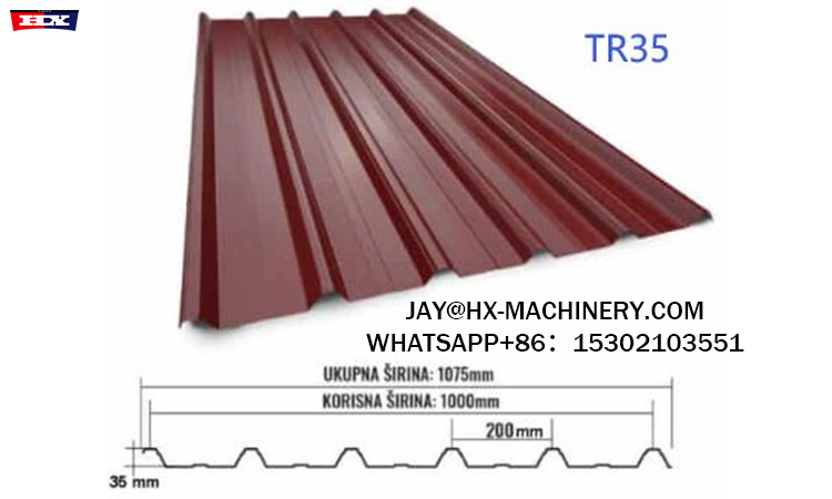 TR35 metal roof machine price