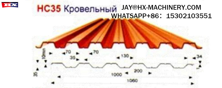 HC 35 TP25 metal roofing roll forming machine