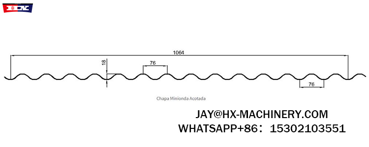 1064 corrugated roofing machine