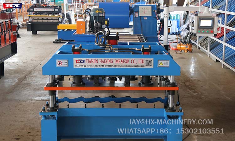 1100 glazed tile roof sheet roll forming machine
