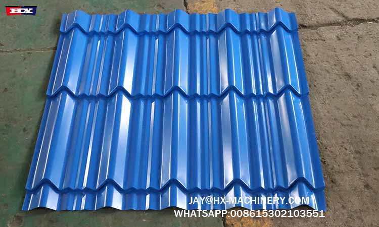 Step tile roll forming machine