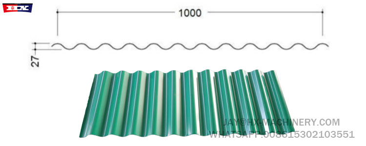 1000 corrugated metal rolling machine