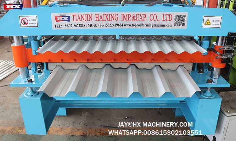 The 1064 corrugated iron roofing sheet making machine is designed for high-speed, precise production of durable corrugated iron roofing sheets. It minimizes material waste while ensuring consistent quality. The machine&rsquo;s advanced automated system reduces manual labor, increases production efficiency, and provides long-lasting performance. It offers cost-effective solutions for large-scale roofing projects and industrial applications, with easy operation and low maintenance needs, making it perfect for high-volume production.