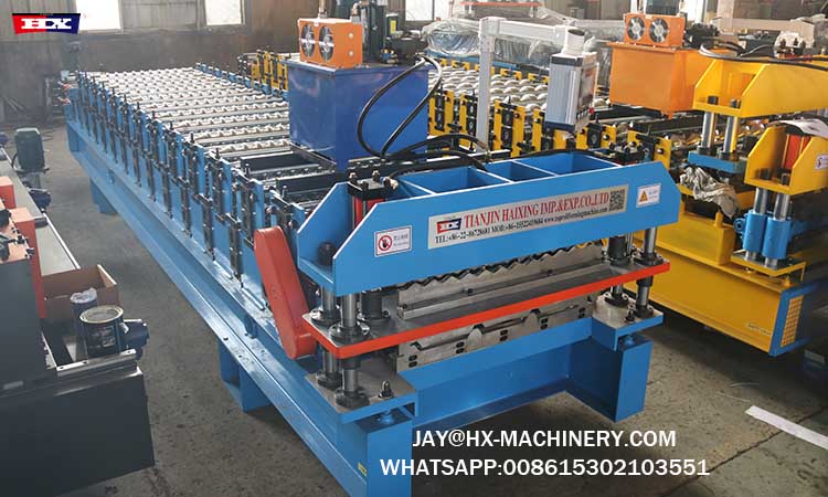 Corrugated iron roofing sheet making machine