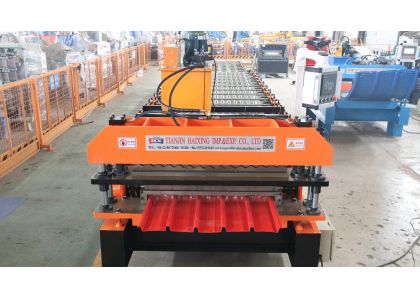 Haixing 988 Trapezoidal Double Layer Roofing Sheet Machine,Perfect for large-scale commercial and residential projects that require durable double-layer sheets.