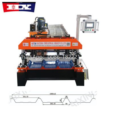 PV4 trapezoidal roof roll forming machine