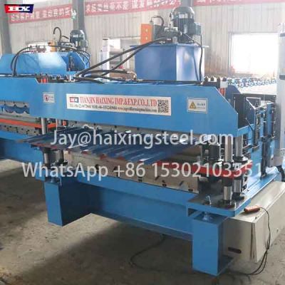 Trapezoidal roofing sheet roll forming machine