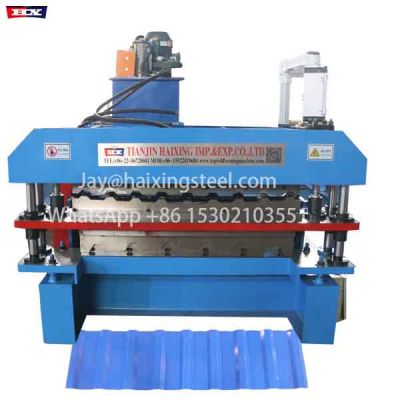 Trapezoidal roofing sheet roll forming machine