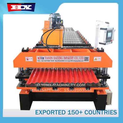 988trapezoidal roofing sheet roll forming machine iron sheet making machine